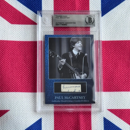 Paul McCartney signed trading card in slab, music history rock n roll autograph