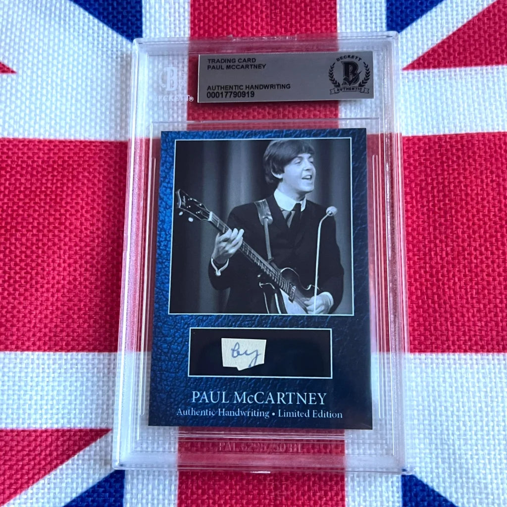 Paul McCartney's Original Handwriting Graded Autograph Trading Card