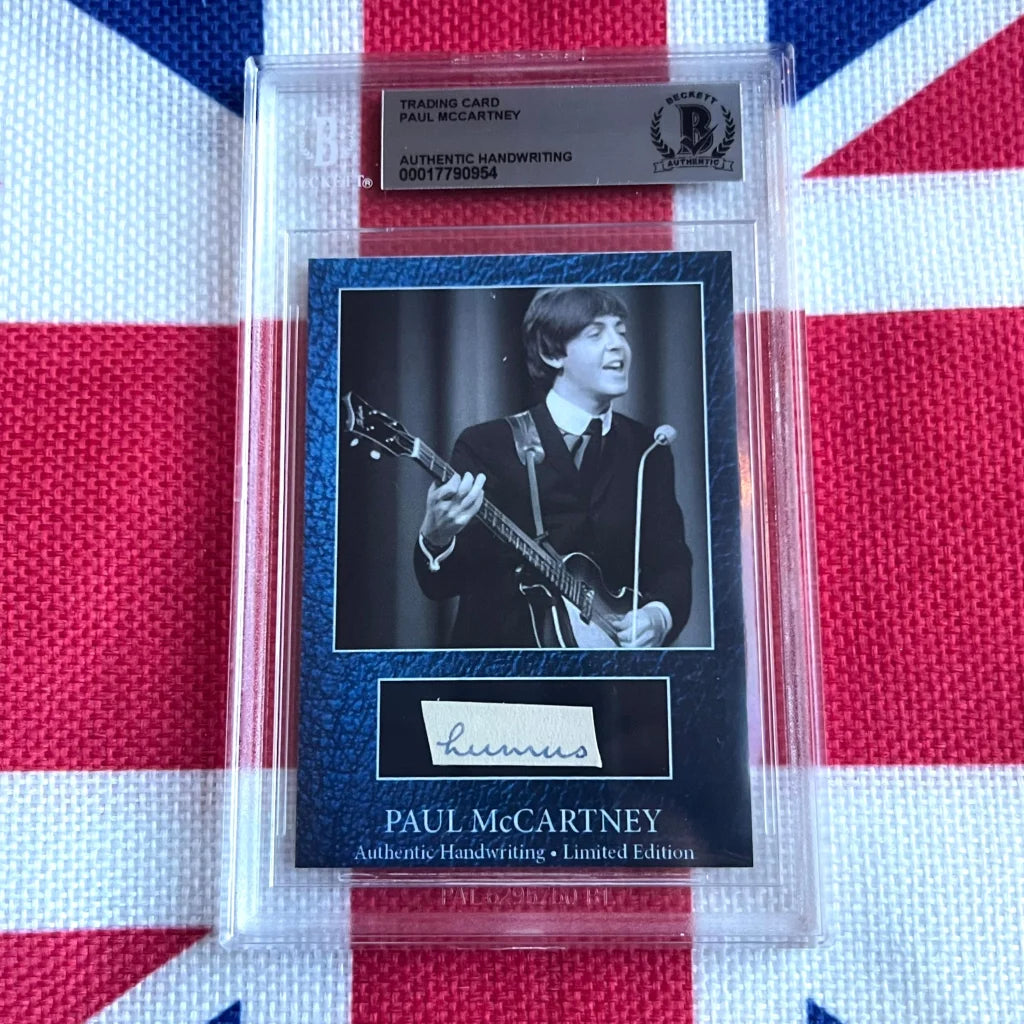 Paul McCartney's Original Handwriting Graded Autograph Trading Card