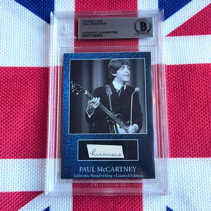Paul McCartney's Original Handwriting Graded Autograph Trading Card