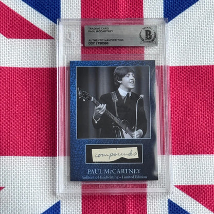 Graded Paul McCartney autograph trading card in slab