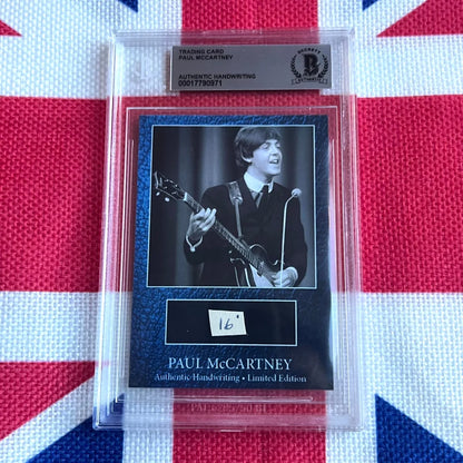 Paul McCartney's Original Handwriting Graded Autograph Trading Card