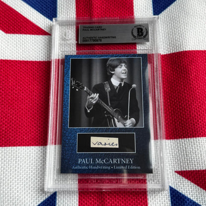 Paul McCartney graded autograph trading card with guitar photo and signature