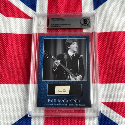 Paul McCartney graded autograph card with guitar photo and holographic seal
