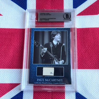 Paul McCartney's Original Handwriting Graded Autograph Trading Card