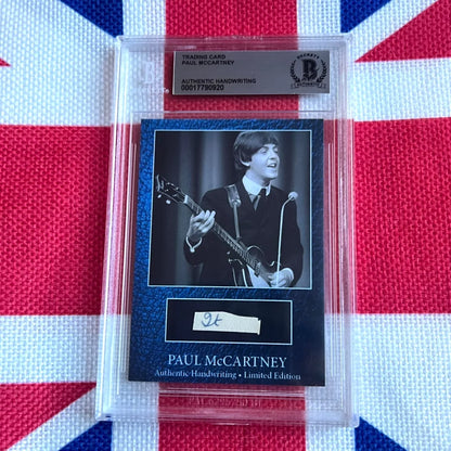 Paul McCartney's Original Handwriting Graded Autograph Trading Card