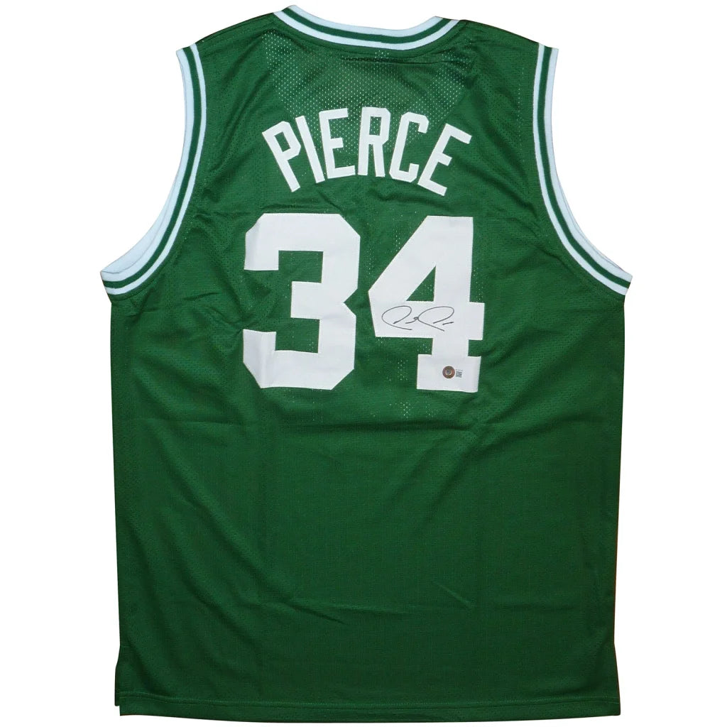 Paul Pierce autographed Boston green #34 jersey - Beckett Witness