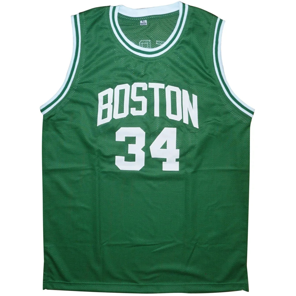 Paul Pierce autographed Boston green #34 custom jersey - Beckett witness