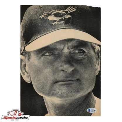 Paul Richards magazine photo with baseball cap and BAS authentication