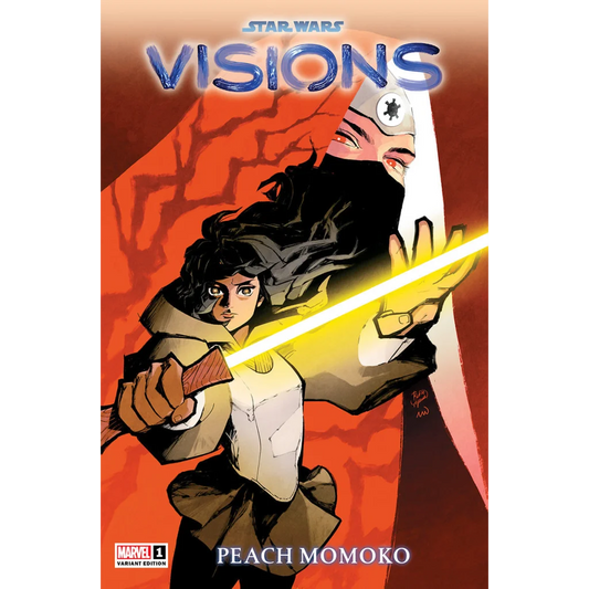 Peach Momoko Star Wars Visions comic with character wielding yellow lightsaber at Unknown Comics Rickie