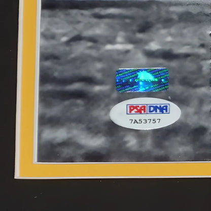 Pele autographed Brazil soccer framed photo with PSA DNA sticker