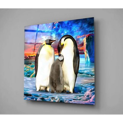 Stunning Arctic Penguin and Polar Bear Glass Wall Art Collection | Modern Wall Art Decor | vintageantiquesgifts.com