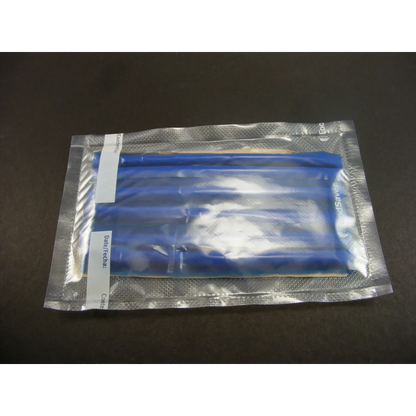 Blue data saver gel pack in vacuum-sealed pouch for display putty