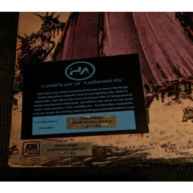 Pete Agnew signed record album with certificate of authenticity and authentication number