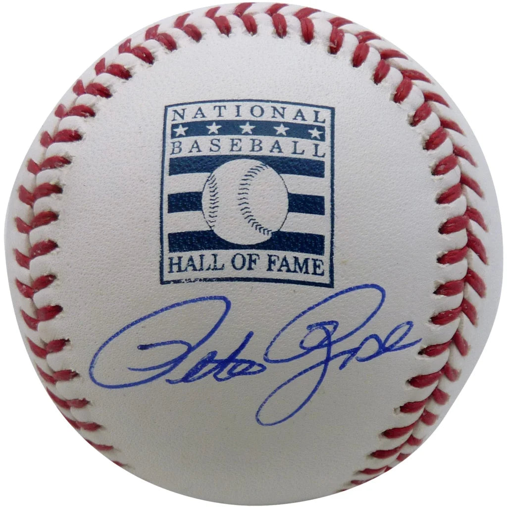 Pete Rose autographed Hall of Fame HOF logo MLB baseball with JSA