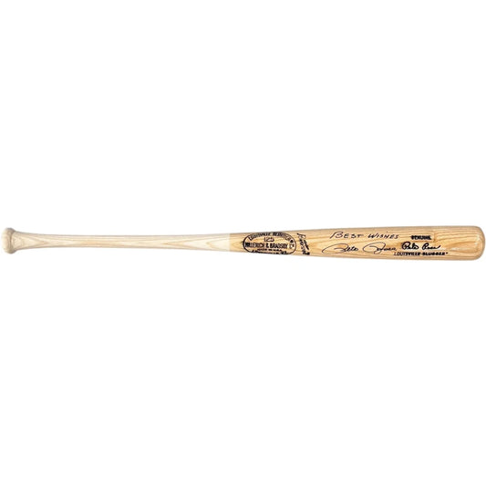 Pete Rose autographed Louisville Slugger baseball bat with signatures