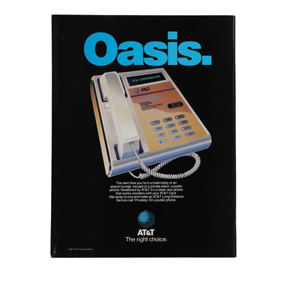 Beige and brown AT&T public phone with keypad, Pete Rose Signed 1985 Time Magazine