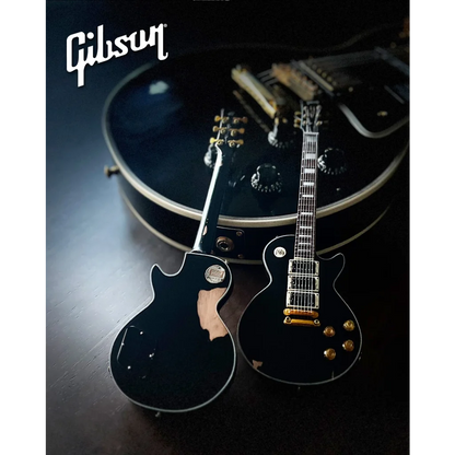 Peter Frampton Gibson Les Paul mini guitar by Axe Heaven, black with gold hardware