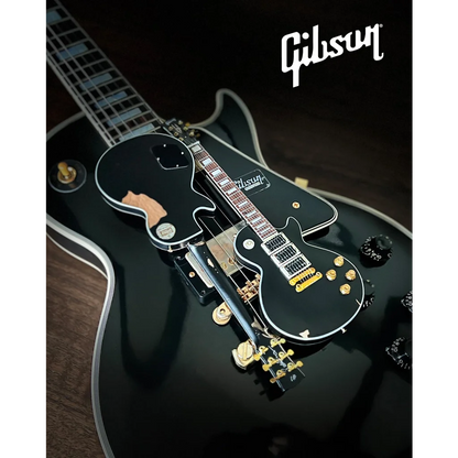 Peter Frampton Gibson Les Paul Mini Guitar by Axe Heaven, black with gold hardware