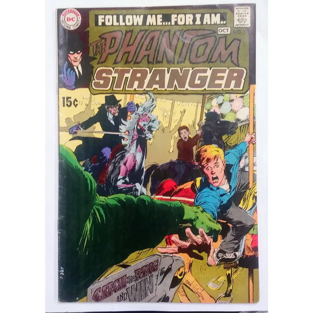 1960s Phantom Stranger comic cover with green tentacle, October 1969 issue in GD+ condition