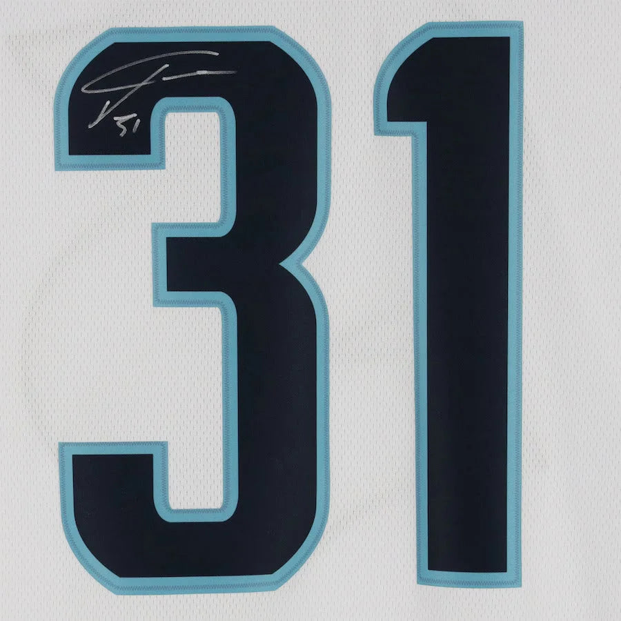 Philipp Grubauer autographed Seattle Kraken white mesh jersey #31