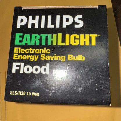 Philips Earth Light 15W R30 flood energy saving light bulb in black box