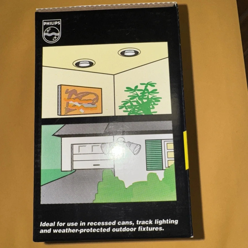Philips Earth Light 15W R30 flood light bulbs recessed fixture packaging with diagrams