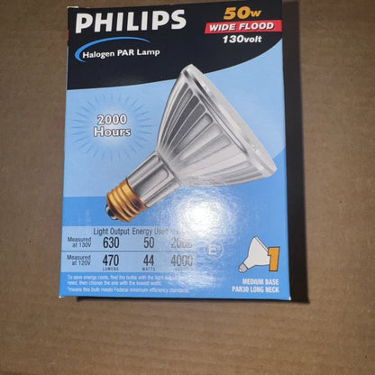 Phillips halogen wide flood light 50W PAR30 470 lumens