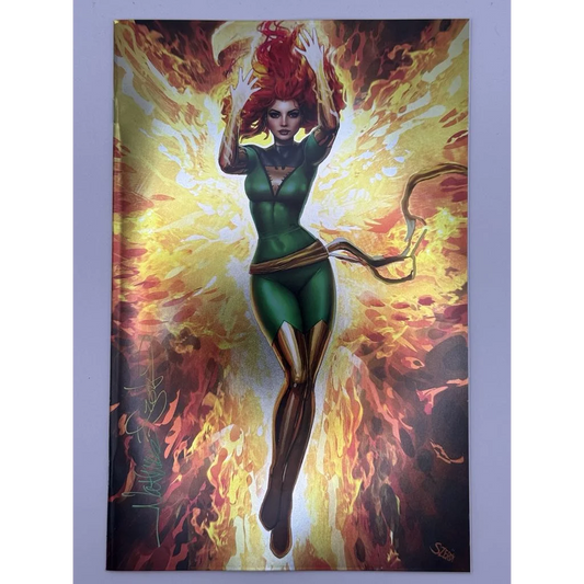 Comic book featuring Jean Grey as Phoenix in green costume from unknown comics nathan