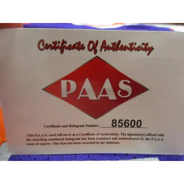 White certificate of authenticity with red diamond logo for phoenix suns signed autographed basketball