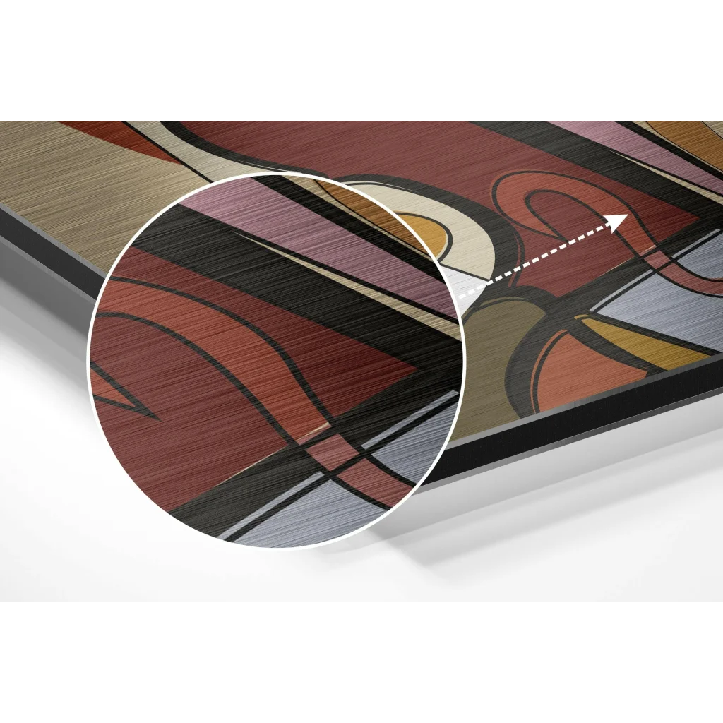Picasso Style Brushed Aluminium Dibond Wall Art