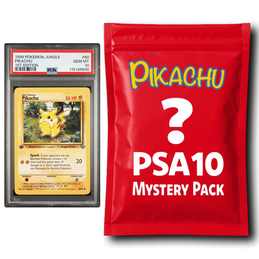 Pikachu PSA 10 Graded PKM Card Mystery Pack Trading Card Game | Hall of Fame Sports Memorabilia | vintageantiquesgifts.com