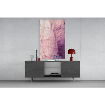 Dreamy pink to purple gradient marble glass wall art canvas print