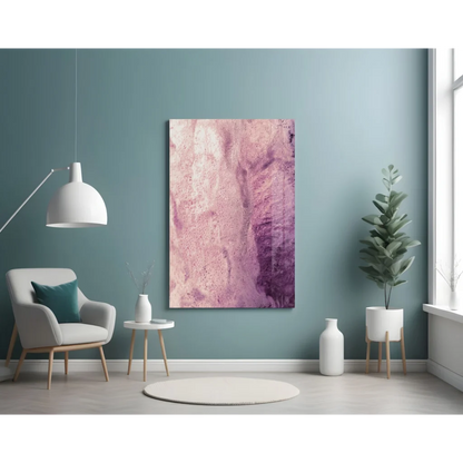 Dreamy pink purple marble glass wall art canvas print