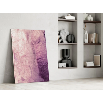 Dreamy pink purple marble glass wall art canvas print