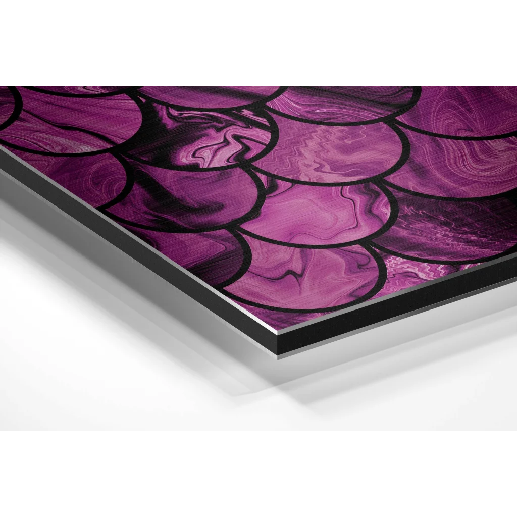 Stunning Purple Scale Art on Brushed Aluminium Dibond | Glass Wall Art Print | vintageantiquesgifts.com
