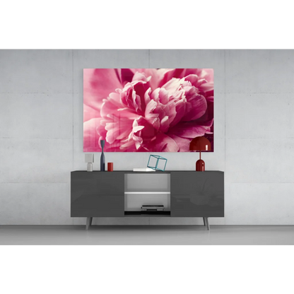Vibrant pink peony flower canvas print wall art