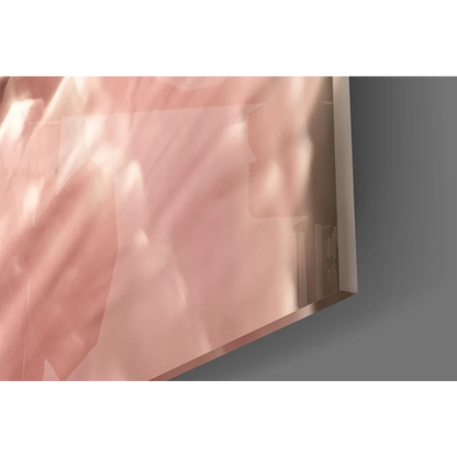 Rose gold brushed metal plate in Pink Gerbera Daisy wall art