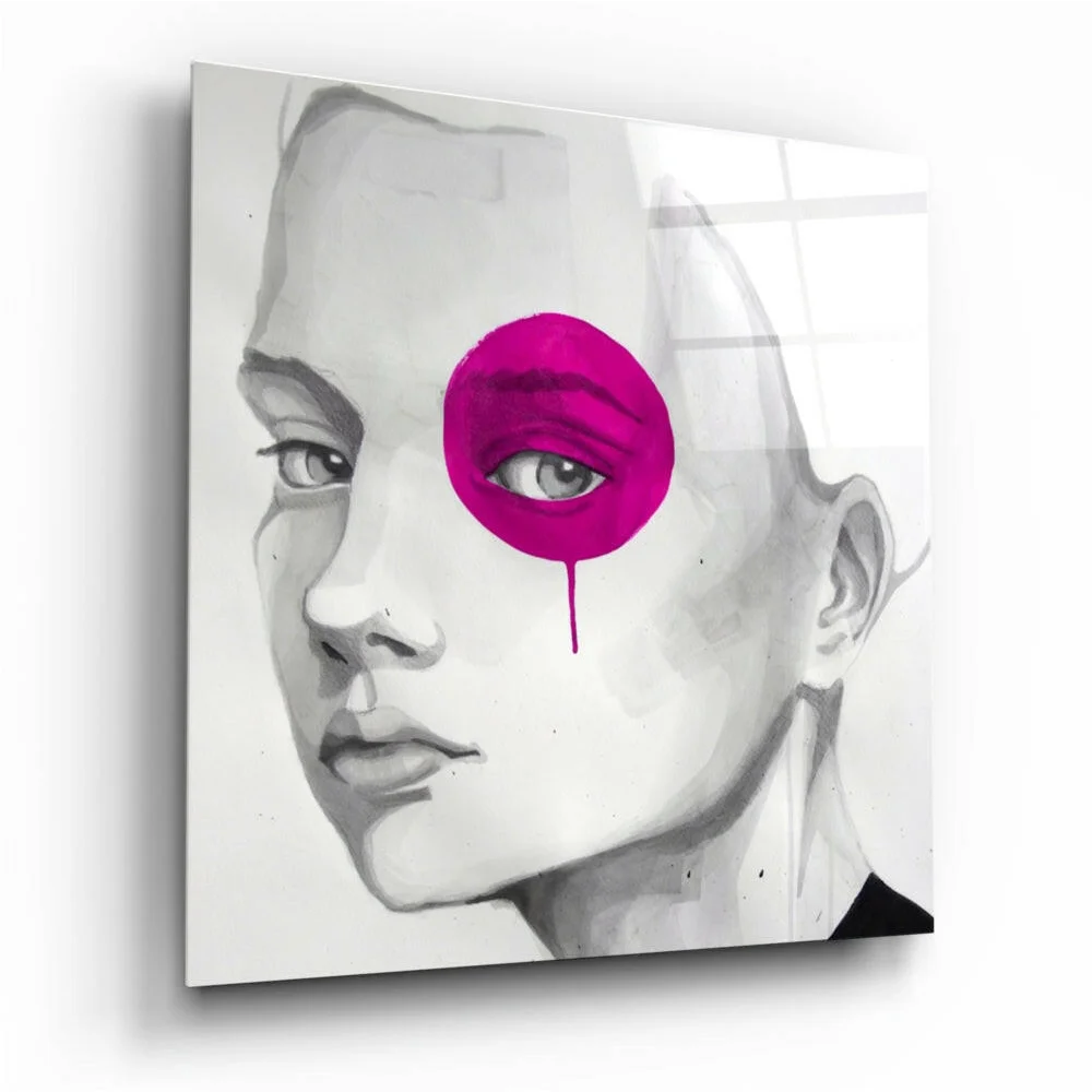 Bold Magenta Eye Drip Abstract Canvas Wall Art | Insigneart USA | vintageantiquesgifts.com
