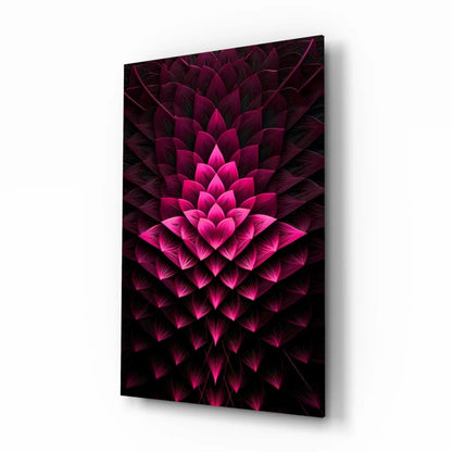 Vibrant pink lotus flower canvas wall art print for modern homes