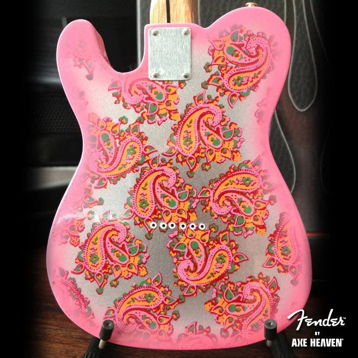 Pink Paisley Fender Guitar with Googly Eyes in Axe Heaven® Case Gift