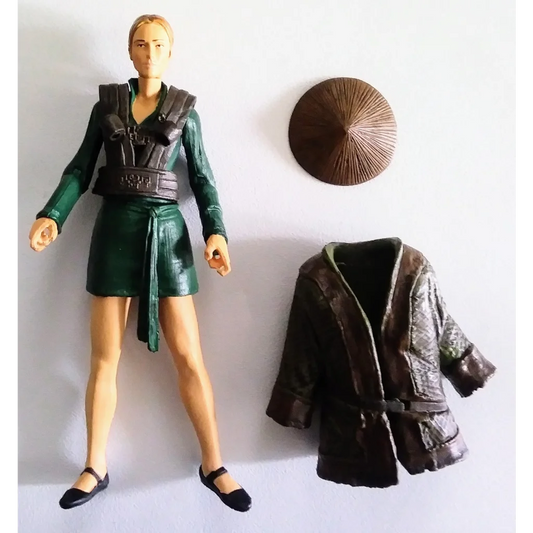 Green leather Caribbean action figure Elizabeth Swann disguise 2007