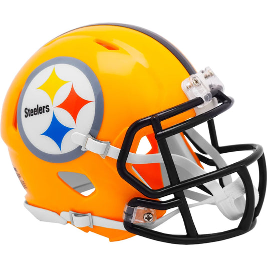 Pittsburgh Steelers Throwback Speed Mini Helmet with Black Visor | Creative Sports | vintageantiquesgifts.com