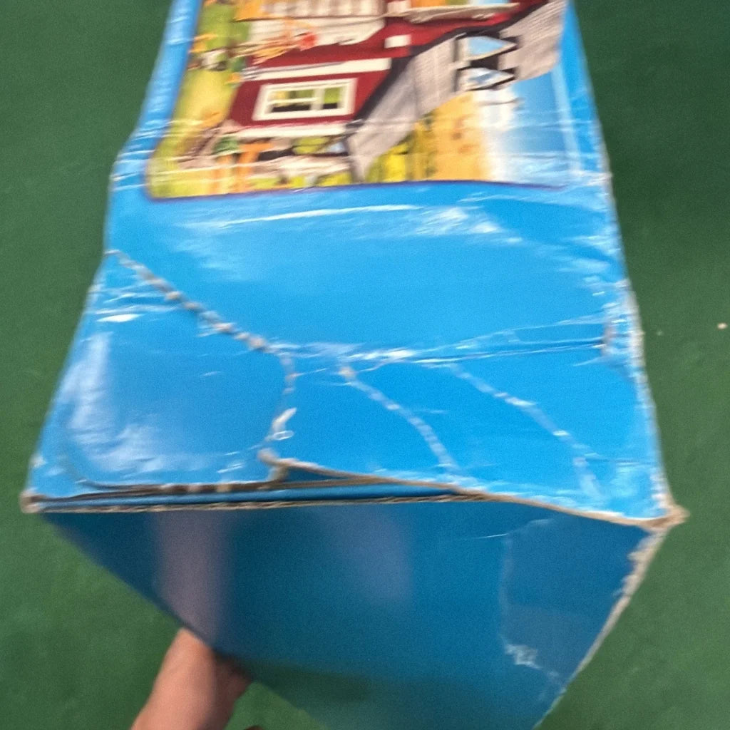 Playmobil 9315 Barn with Silo sealed box, blue with buildings art