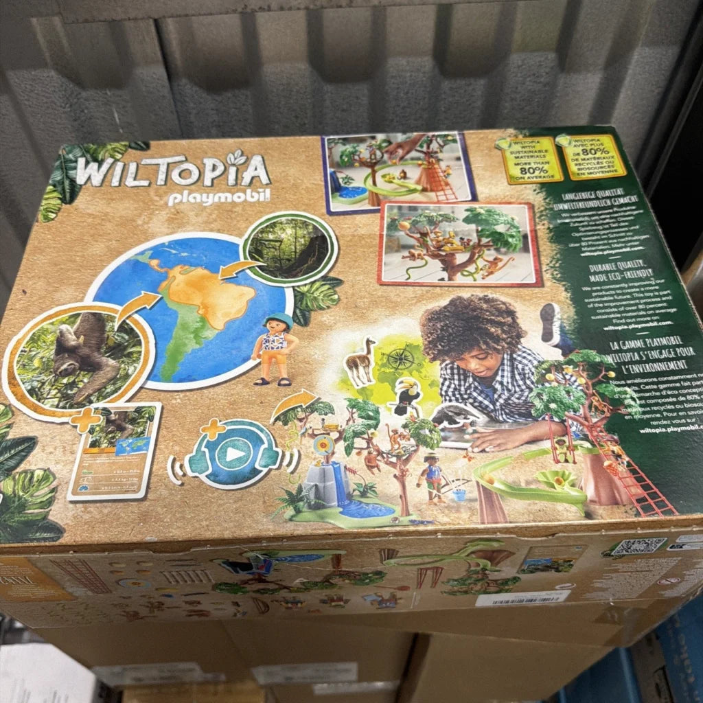 Playmobil Wiltopia Research Tower with Compass box, jungle eco branding