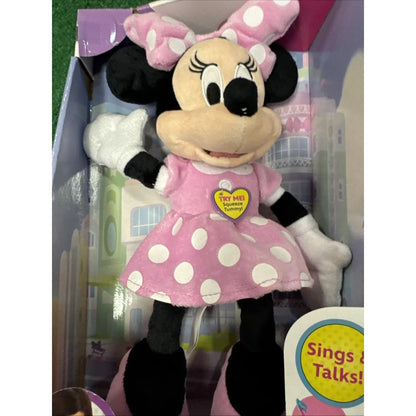Disney Minnie Mouse Happy Helpers 12’’ pink polka-dot plush singing doll
