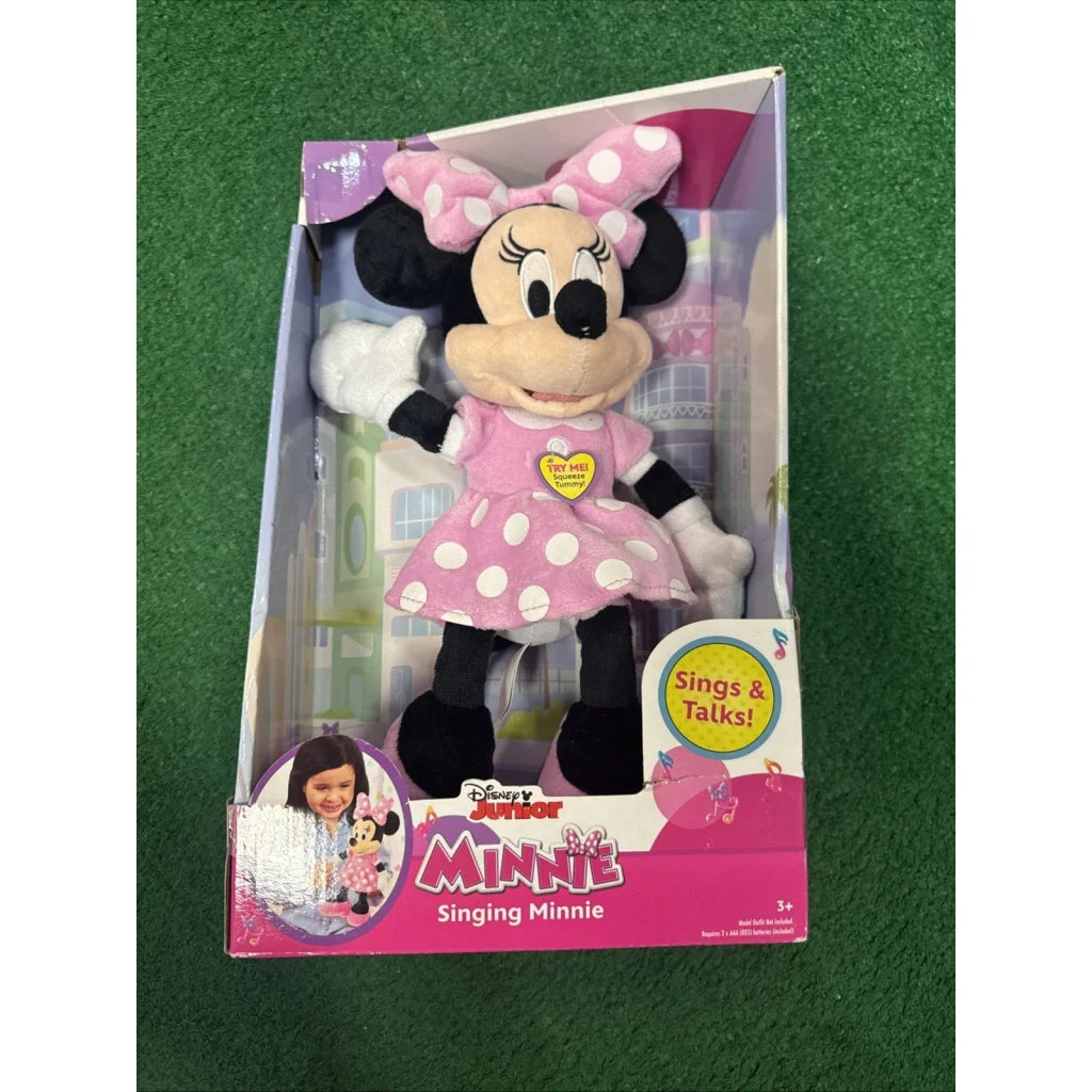 Pink polka-dot plush Disney Minnie Mouse Happy Helpers 12-inch singing doll