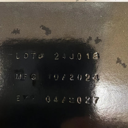 Back of PMD Sports Arsenal X Inferno liquid gel thermogenic with engraved lot date info
