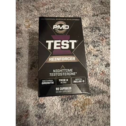 PMD Test Z Reinforcer nighttime testosterone dietary supplement, 90 capsules box
