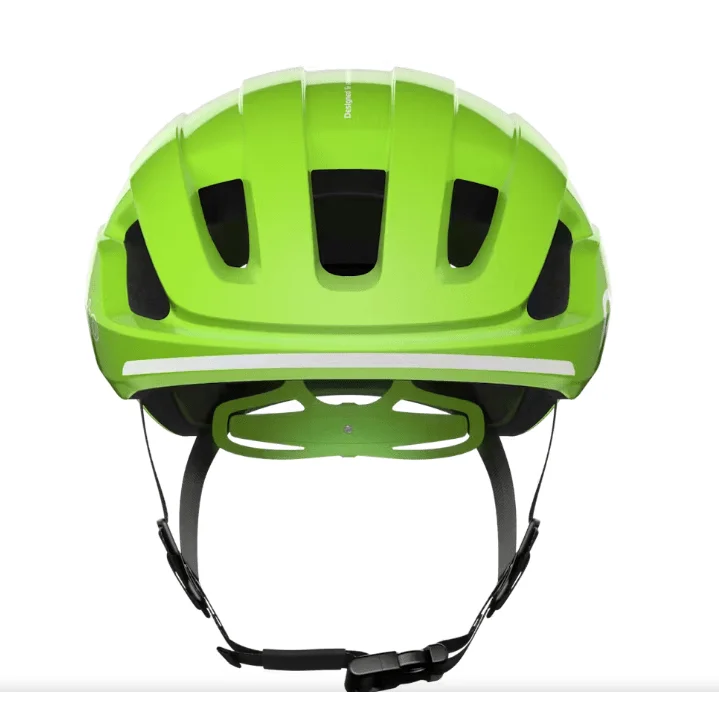 Lime green POCito Omne MIPS kids helmet with EPS liner and rotational impact protection